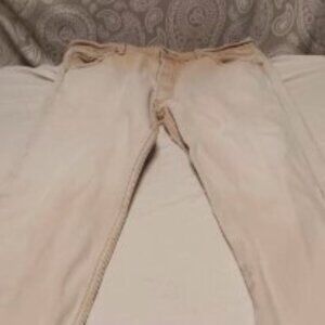 Levi's 501 Jeans Men's 38x36 Beige Acid Washed Button Fly Cotton Mexican Pullon